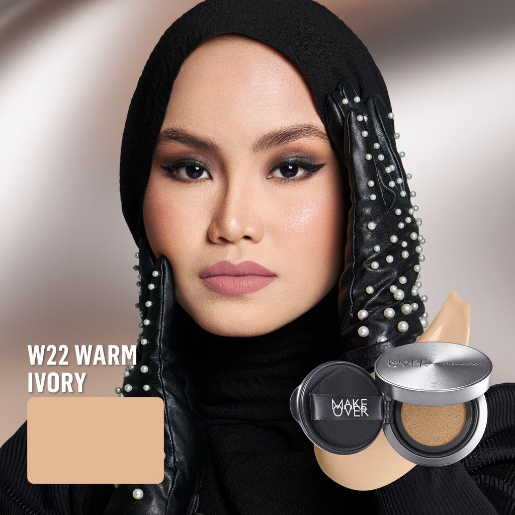 [TINTINTINWIN'S PICKS] NEW! MAKE OVER Hydrastay Prismatic Glass Cushion - Glow Cushion Plumpy Tahan Cuaca Panas Lembab Anti Crack Smudgeproof Tidak Cakey Tidak Crease High Coverage Tahan Banting Radiant Foundation Compact Makeup Concealer