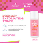 Emina Bright Stuff Complete Night Routine Package (Serum, Toner, Exfoliating Toner) - Paket Perawatan Night Routine Mencerahkan