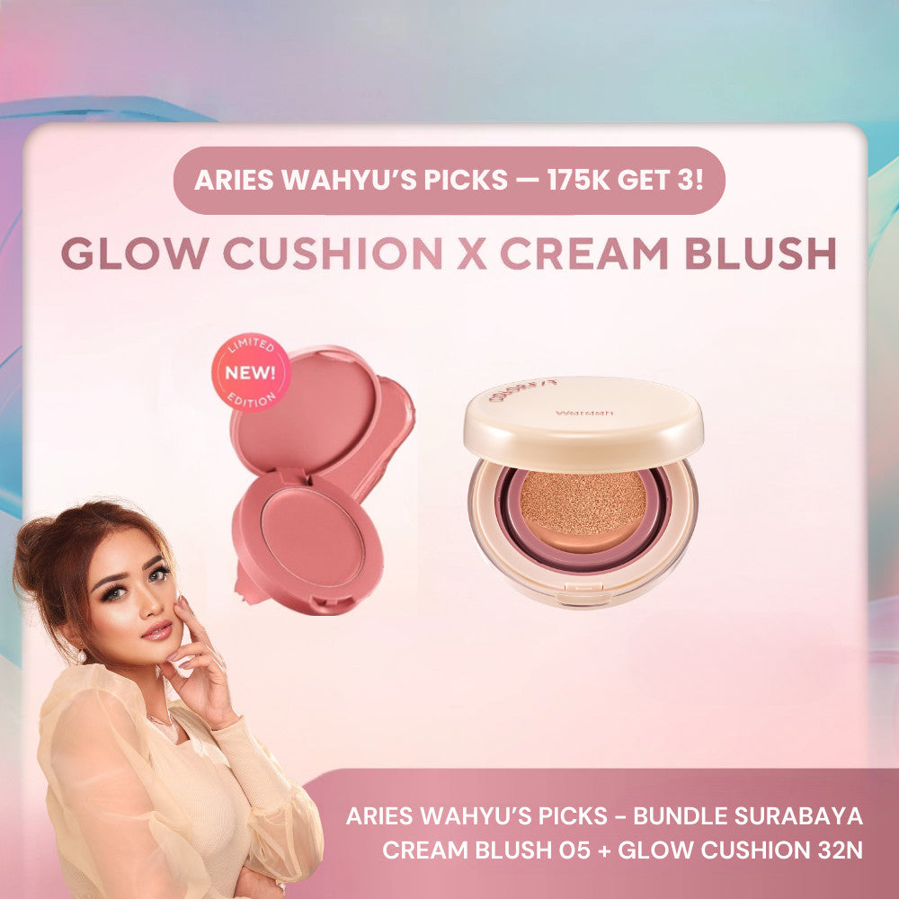 [ARIES WAHYU'S PICKS - SPECIAL BUNDLE SURABAYA] WARDAH 175K GET 3! Colorfit Perfect Glow Cushion + Colorfit Cream Blush FREE Colorfit Last All Day Makeup - Tahan Lama dengan Bedak