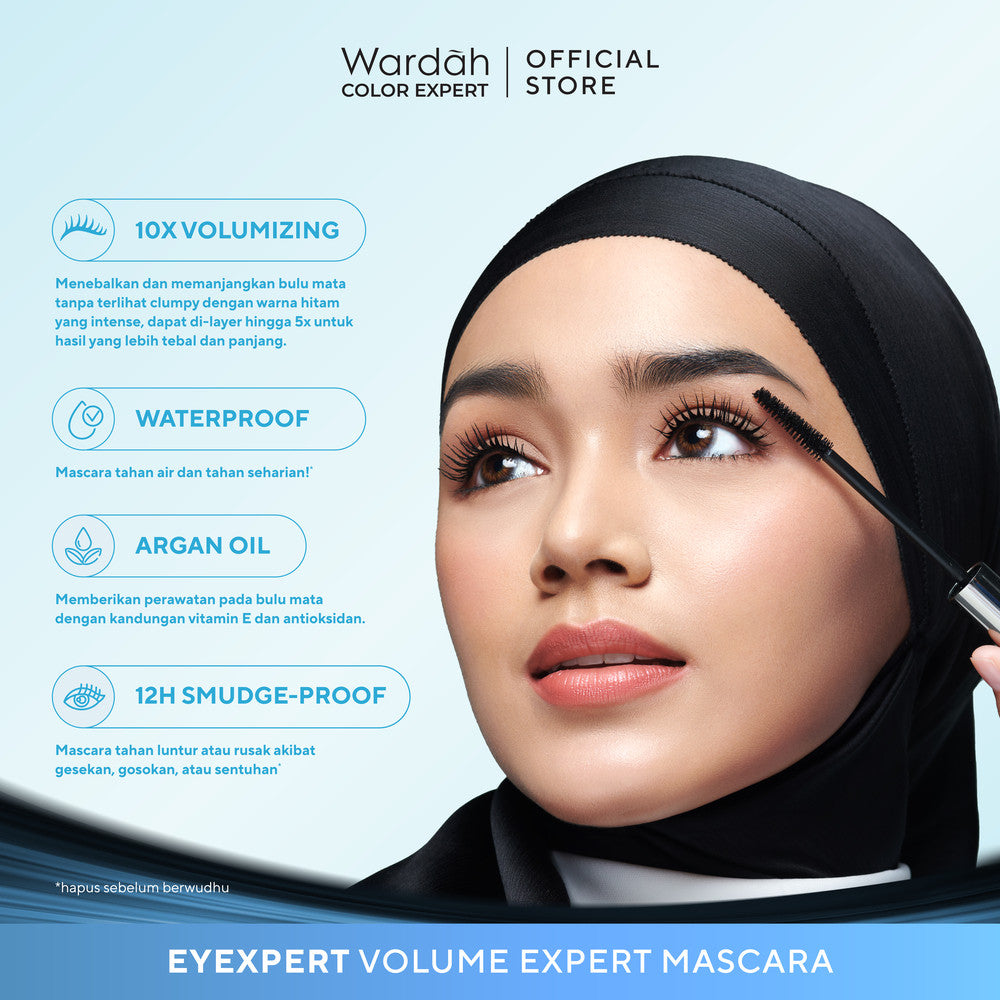 WARDAH EyeXpert The Volume Expert Mascara - Makeup - Maskara - Maskara Waterproof Anti Air - Maskara Waterproof Tahan Air - Mascara Recommendation - Makeup