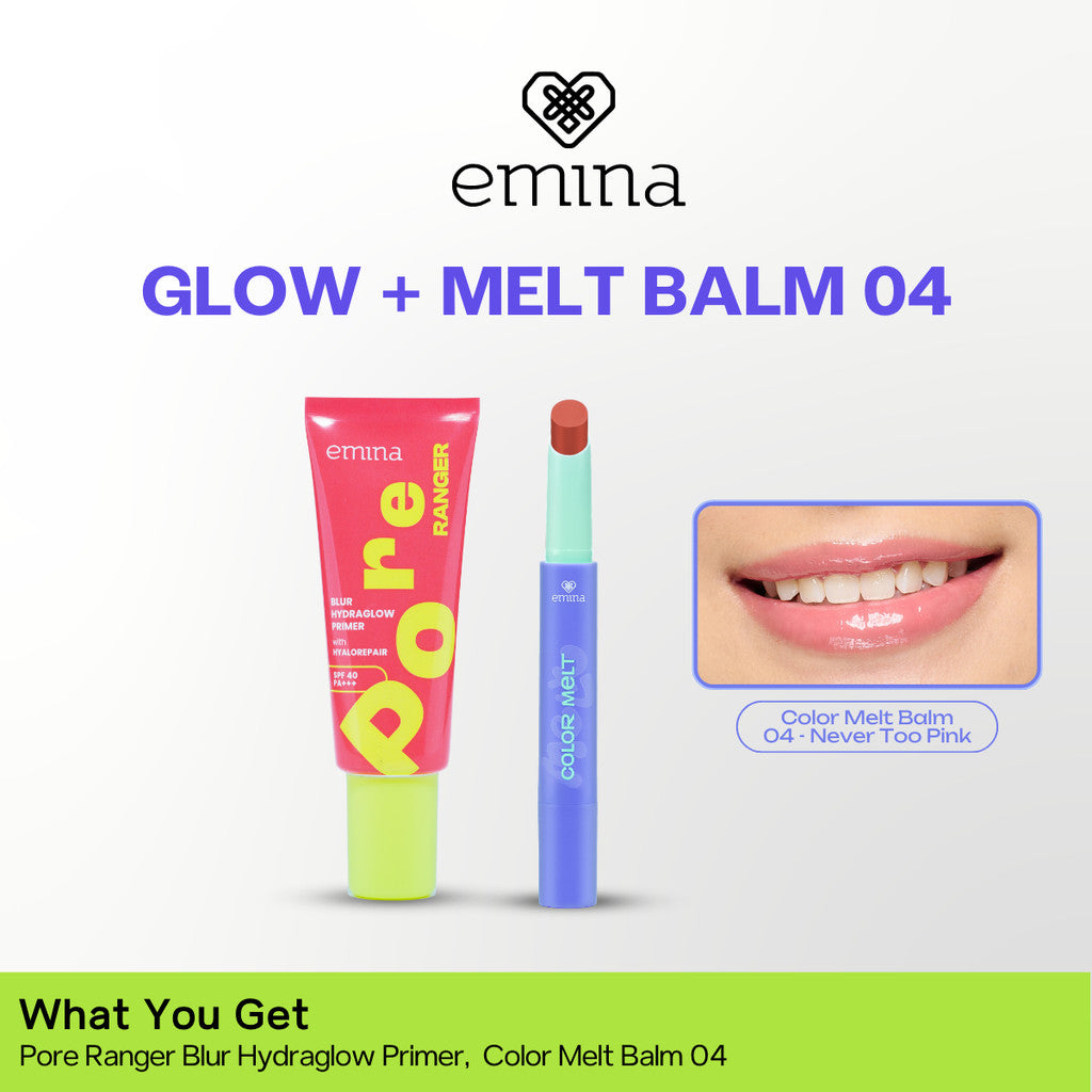 NEW! Emina Protect Glow Set (Sunscreen + Primer) Sun Battle SPF 35 PA +++ Acne Clear Cica + Allantoin Airy Acne Soothing, Emina Pore Ranger 20 ml -Sunscreen for Acne Prone - Glowing, Mencerahkan, Merawat Jerawat, Skin Barrier, Melembabkan, Ringan