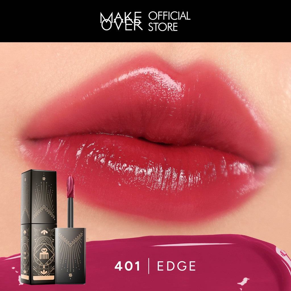 [SPECIAL 11.11] MAKE OVER Glassy Lip Lacquer X Hian Tjen - Lip Gloss LipTint Lipcream Lip Cream Lipstick Lipstik Make Up Pigmented BEST SELLER Long Lasting Somethin Time Less w Maybe Euphoria