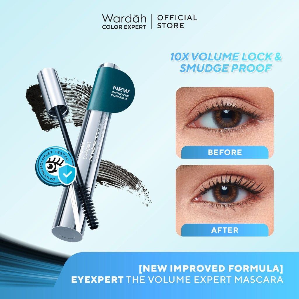 WARDAH EyeXpert The Volume Expert Mascara - Makeup - Maskara - Maskara Waterproof Anti Air - Maskara Waterproof Tahan Air - Mascara Recommendation - Makeup