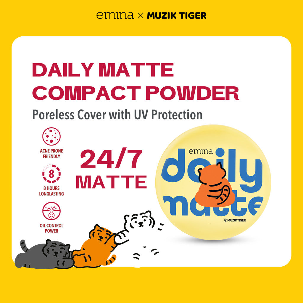 EMINA X MUZIK TIGER SERIES - Emina Airy Surprise Tint, Glossy Stain, Cheek Lit Pressed Blush, Lip Mask