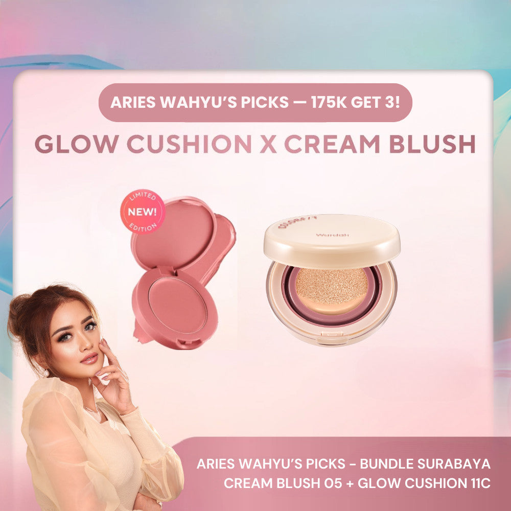 [ARIES WAHYU'S PICKS - SPECIAL BUNDLE SURABAYA] WARDAH 175K GET 3! Colorfit Perfect Glow Cushion + Colorfit Cream Blush FREE Colorfit Last All Day Makeup - Tahan Lama dengan Bedak