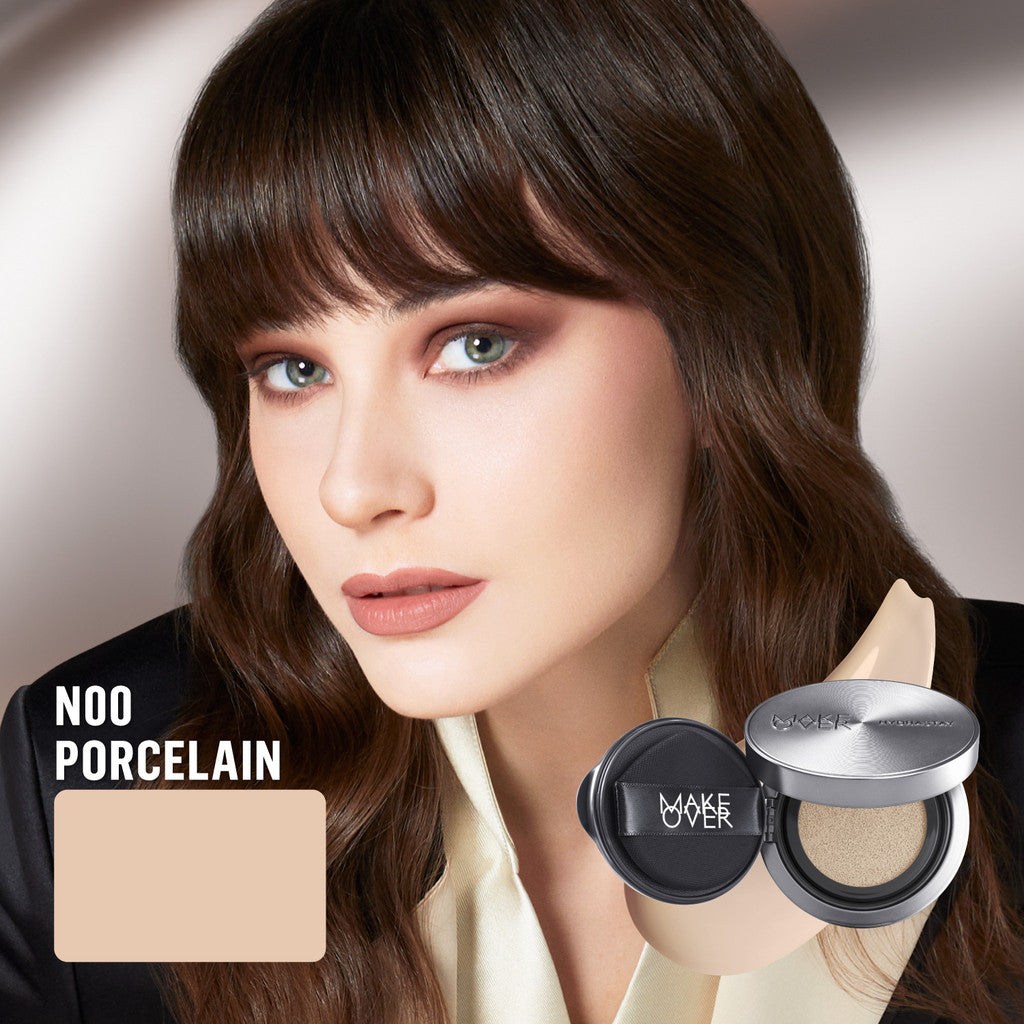 [TINTINTINWIN'S PICKS] NEW! MAKE OVER Hydrastay Prismatic Glass Cushion - Glow Cushion Plumpy Tahan Cuaca Panas Lembab Anti Crack Smudgeproof Tidak Cakey Tidak Crease High Coverage Tahan Banting Radiant Foundation Compact Makeup Concealer