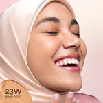 WARDAH Mauve Radiance – A Cool Summer Flush – Colorfit Perfect Glow Cushion, Ombre Moist Dew Tint, EyeXpert Optimum Hi-Black Liner - Makeup - Tahan Lama dengan Bedak