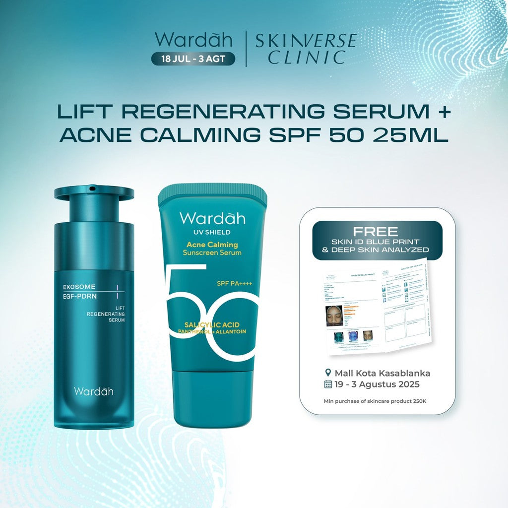 [TASYA FARASYA APPROVED!] Wardah EXOSOME + PDRN Lift Regenerating Serum (Clinic Treatment Serum dengan Salmon DNA & Hifu Result, Glowing, Plumpy, Collagen Serum) - Skincare