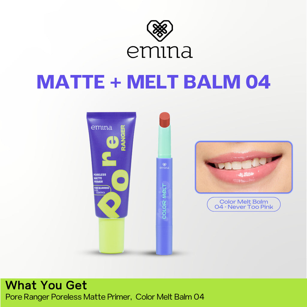 NEW! Emina Protect Glow Set (Sunscreen + Primer) Sun Battle SPF 35 PA +++ Acne Clear Cica + Allantoin Airy Acne Soothing, Emina Pore Ranger 20 ml -Sunscreen for Acne Prone - Glowing, Mencerahkan, Merawat Jerawat, Skin Barrier, Melembabkan, Ringan