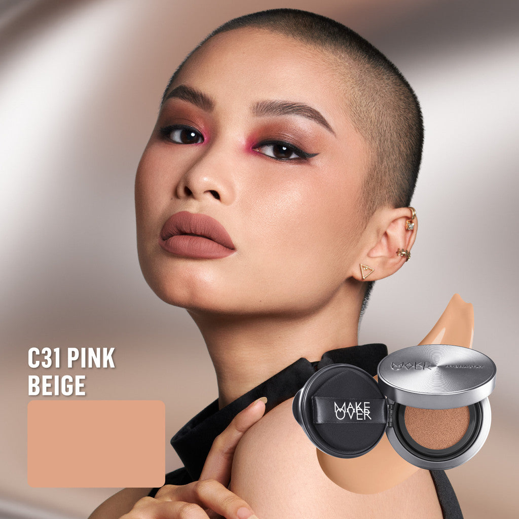 [TINTINTINWIN'S PICKS] NEW! MAKE OVER Hydrastay Prismatic Glass Cushion - Glow Cushion Plumpy Tahan Cuaca Panas Lembab Anti Crack Smudgeproof Tidak Cakey Tidak Crease High Coverage Tahan Banting Radiant Foundation Compact Makeup Concealer