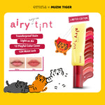 EMINA X MUZIK TIGER SERIES - Emina Airy Surprise Tint, Glossy Stain, Cheek Lit Pressed Blush, Lip Mask