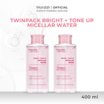 TWINPACK WARDAH Micellar Water 400 ml (Perfect Bright, Nature Daily, Lightening Oil, Acnederm) - Pembersih Make Up Waterproof - - Pembersih Wajah -  Skincare
