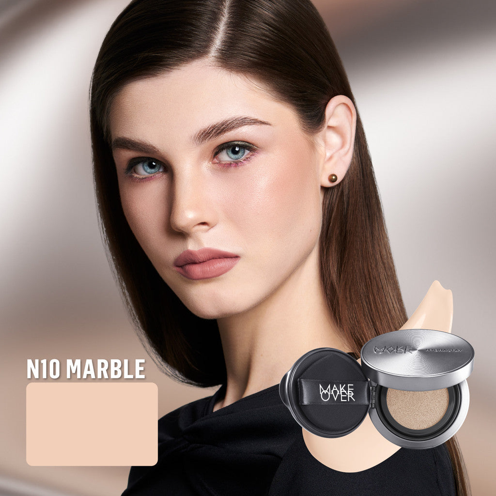 [TINTINTINWIN'S PICKS] NEW! MAKE OVER Hydrastay Prismatic Glass Cushion - Glow Cushion Plumpy Tahan Cuaca Panas Lembab Anti Crack Smudgeproof Tidak Cakey Tidak Crease High Coverage Tahan Banting Radiant Foundation Compact Makeup Concealer