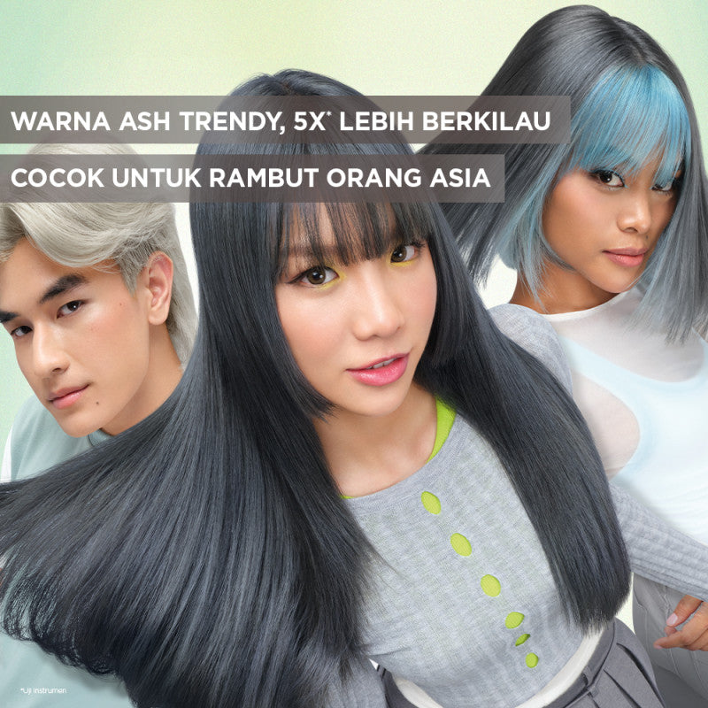 Garnier Color Naturals Ultra Color Fashion Collection Ash Blonde (Big Kit) - Cat / Pewarna Rambut Permanent - 105ml