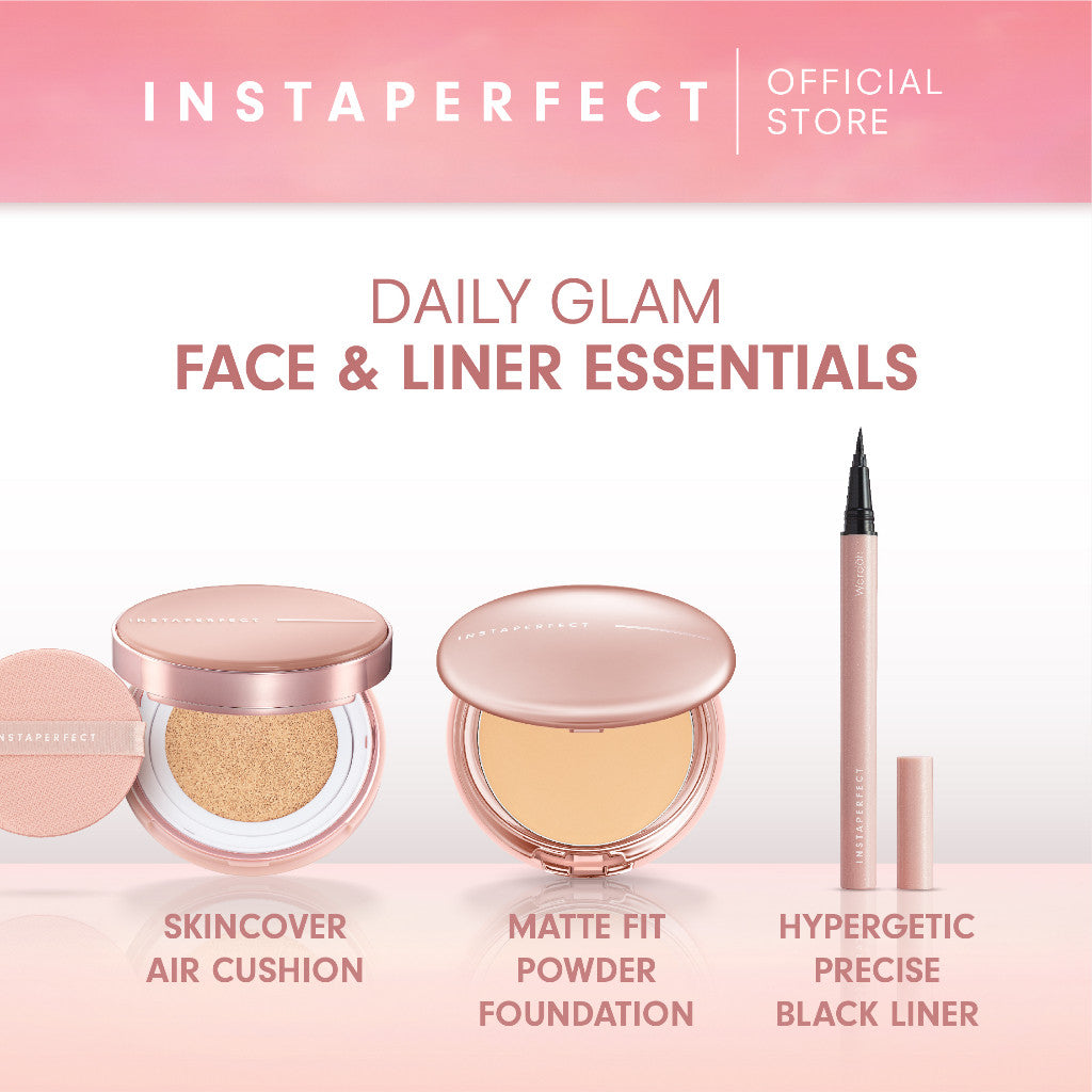Instaperfect Daily Glam Face & Liner Essentials Bundle (Cushion + Matte Fit + Hypergetic)