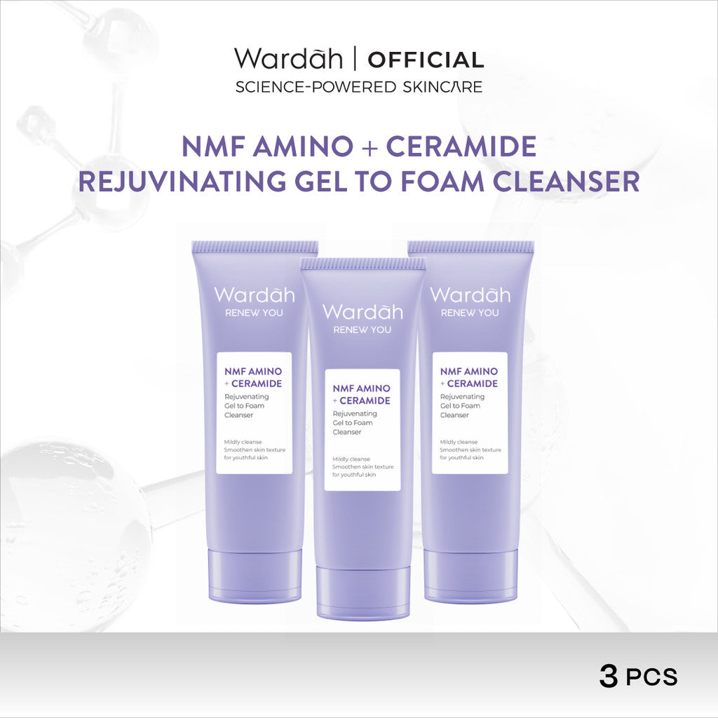 Wardah 100rb-an Sabun Cuci Muka Setahun Gentle Facial Wash Low PH Series 100ml (NMF Amino Crystal Secret, NMF Amino Renew You, NMF Amino Hydra Rose, Cica Aloe - Sabun Cuci Muka Gentle Acid Gentle Expert - Skincare