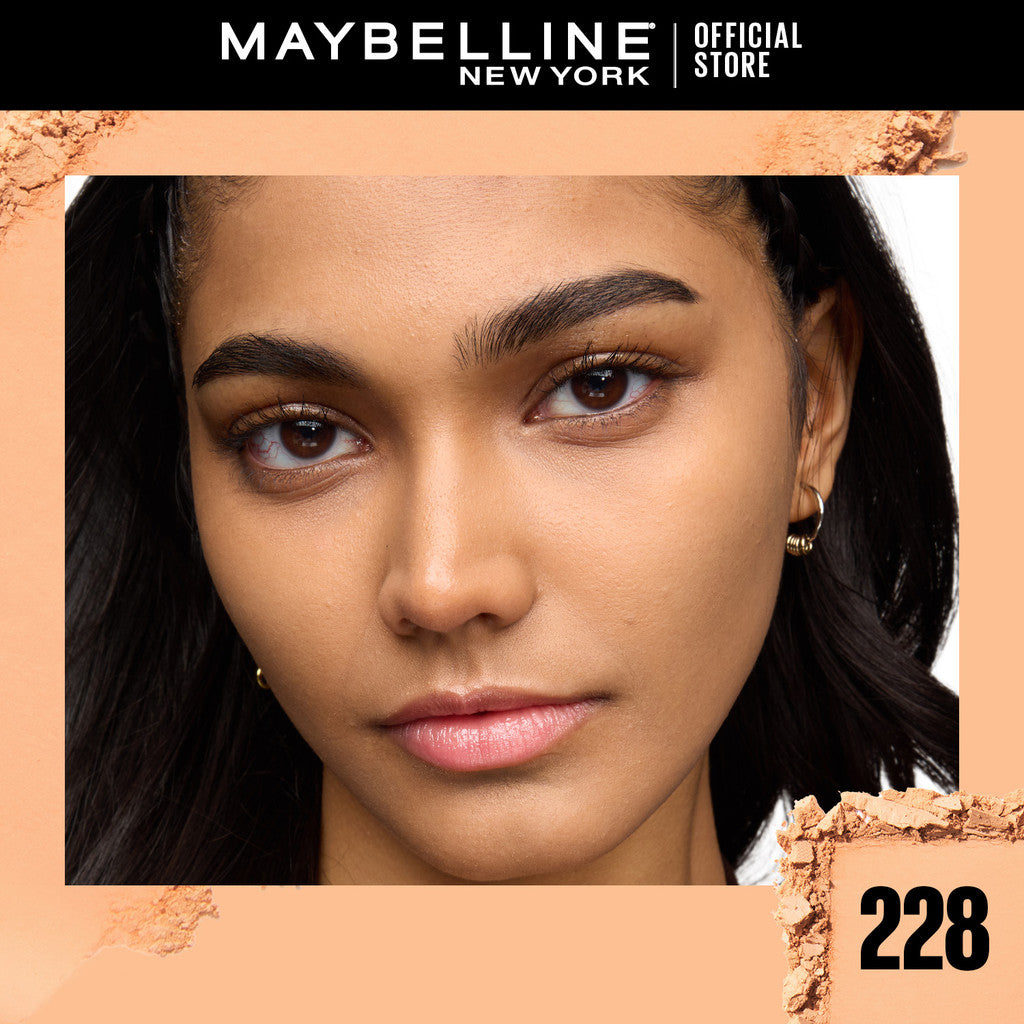[BARU!] MAYBELLINE OFFICIAL Superstay Flex Powder 30H Longwear Powder Foundation Two-Way Cake Oil Control Transferproof Waterproof Full Coverage Setting Matte Makeup