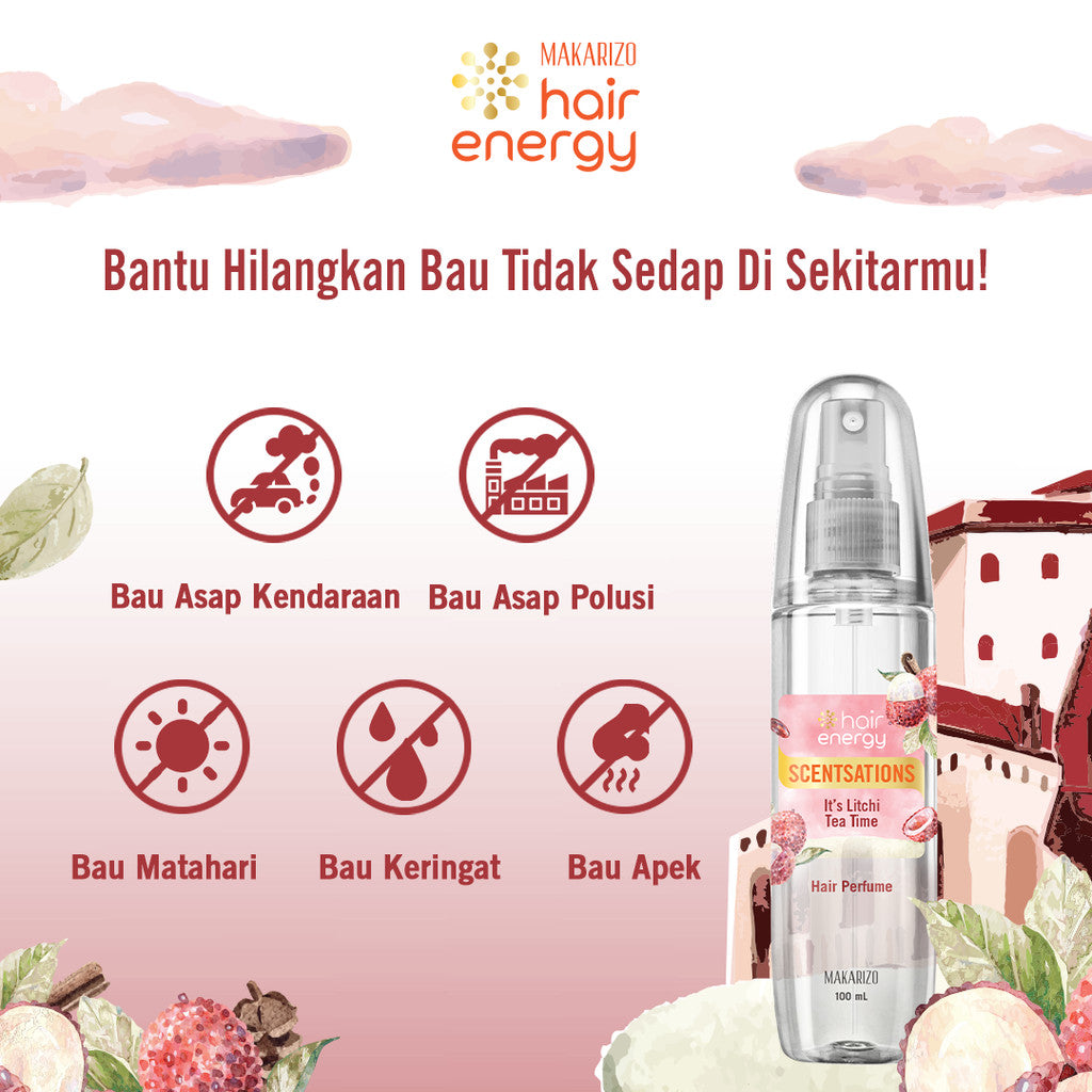 Makarizo Hair Energy Scentsations Hair Fragrance It's Litchi Tea Time 100 mL