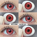 Eyeshare Softlens Cosplay Red 14.5mm 1Pasang Big Eyes Halloween Colored Contact Lenses