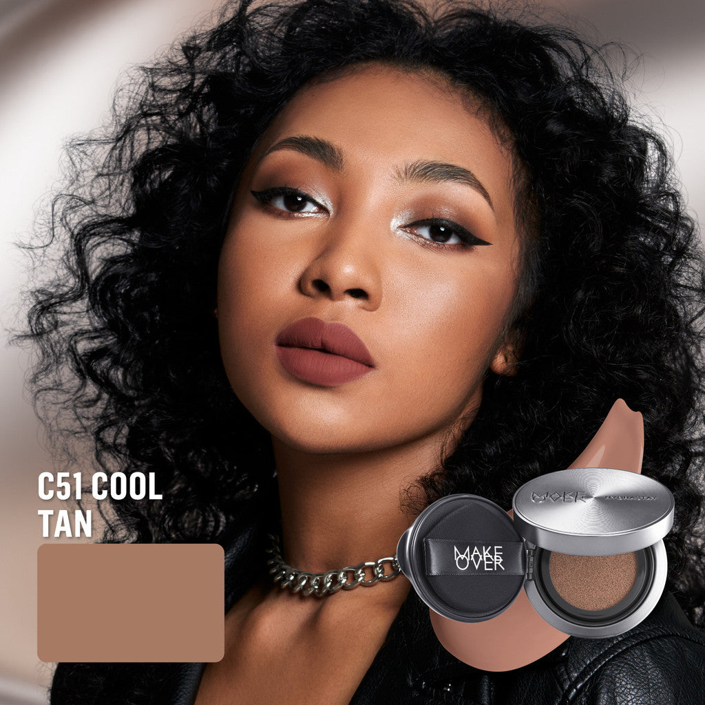 [TINTINTINWIN'S PICKS] NEW! MAKE OVER Hydrastay Prismatic Glass Cushion - Glow Cushion Plumpy Tahan Cuaca Panas Lembab Anti Crack Smudgeproof Tidak Cakey Tidak Crease High Coverage Tahan Banting Radiant Foundation Compact Makeup Concealer