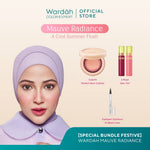 WARDAH Mauve Radiance – A Cool Summer Flush – Colorfit Perfect Glow Cushion, Ombre Moist Dew Tint, EyeXpert Optimum Hi-Black Liner - Makeup - Tahan Lama dengan Bedak