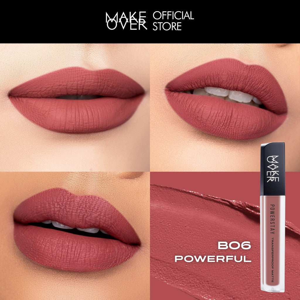 [SPECIAL MASTERSHADE] MAKE OVER Powerstay Transferproof Matte Lip Cream - Lipcream x PANTONE Tahan Lama 14 Jam Lip Cream Tidak Kering Ringan Kissproof Ombre Lips Color Nude Lipstick Matte 14H Make Up Long Lasting Somethin Time Less Stain w Maybe Euphoria