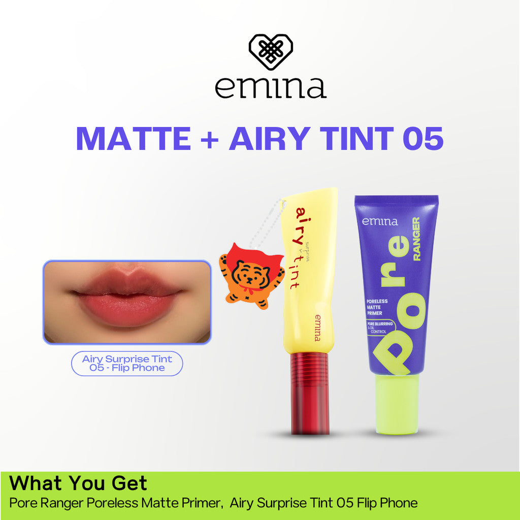 NEW! Emina Protect Glow Set (Sunscreen + Primer) Sun Battle SPF 35 PA +++ Acne Clear Cica + Allantoin Airy Acne Soothing, Emina Pore Ranger 20 ml -Sunscreen for Acne Prone - Glowing, Mencerahkan, Merawat Jerawat, Skin Barrier, Melembabkan, Ringan