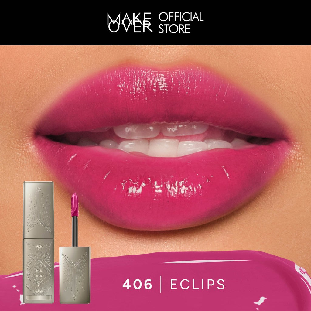 [SPECIAL 11.11] MAKE OVER Glassy Lip Lacquer X Hian Tjen - Lip Gloss LipTint Lipcream Lip Cream Lipstick Lipstik Make Up Pigmented BEST SELLER Long Lasting Somethin Time Less w Maybe Euphoria