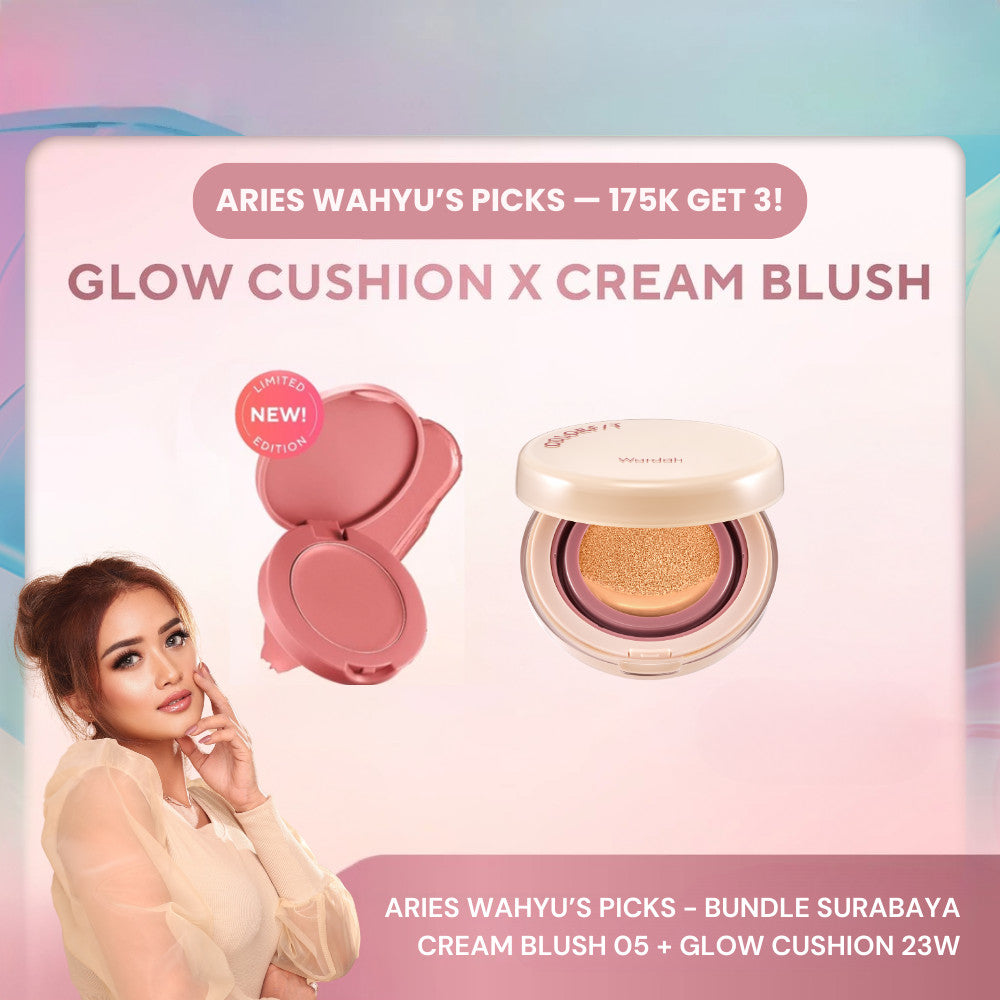 [ARIES WAHYU'S PICKS - SPECIAL BUNDLE SURABAYA] WARDAH 175K GET 3! Colorfit Perfect Glow Cushion + Colorfit Cream Blush FREE Colorfit Last All Day Makeup - Tahan Lama dengan Bedak