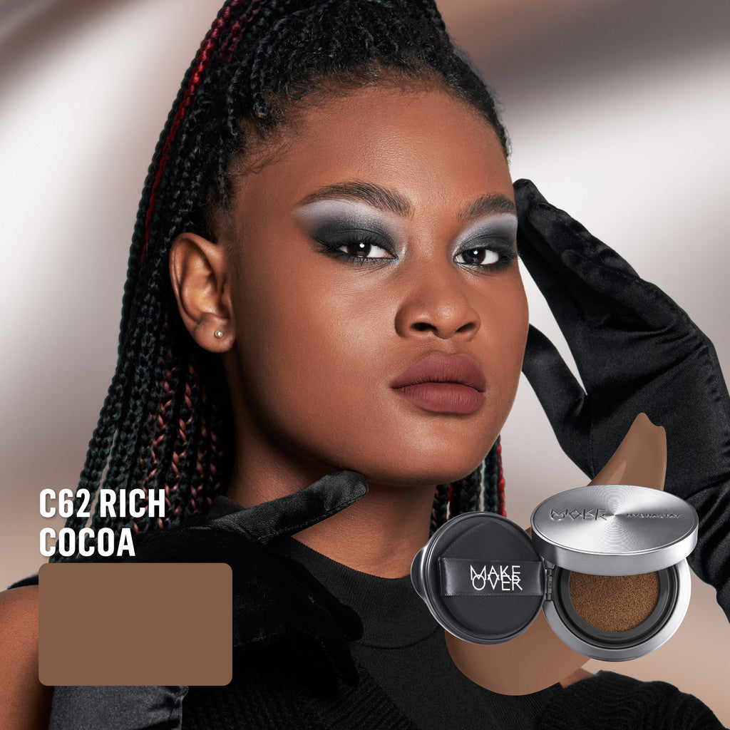 [TINTINTINWIN'S PICKS] NEW! MAKE OVER Hydrastay Prismatic Glass Cushion - Glow Cushion Plumpy Tahan Cuaca Panas Lembab Anti Crack Smudgeproof Tidak Cakey Tidak Crease High Coverage Tahan Banting Radiant Foundation Compact Makeup Concealer