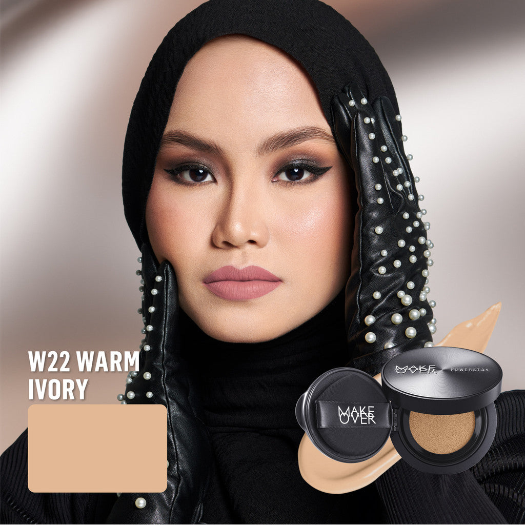 [SPECIAL 11.11] NEW! MAKE OVER Powerstay Sync Matte Cushion - Smart AI Matte Cushion High Coverage Zero Oxidation Oil Control Foundation Compact Makeup Concealer Skin Tint long lasting time less stain with euphoria