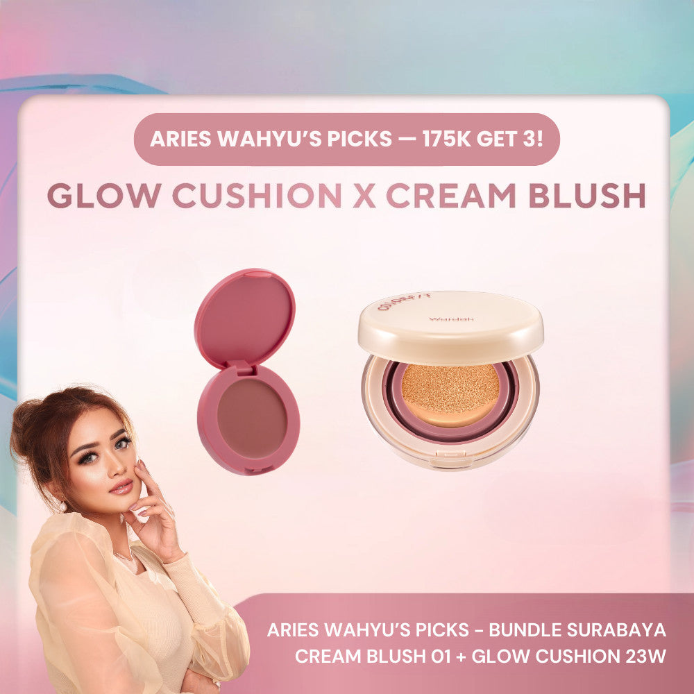 [ARIES WAHYU'S PICKS - SPECIAL BUNDLE SURABAYA] WARDAH 175K GET 3! Colorfit Perfect Glow Cushion + Colorfit Cream Blush FREE Colorfit Last All Day Makeup - Tahan Lama dengan Bedak