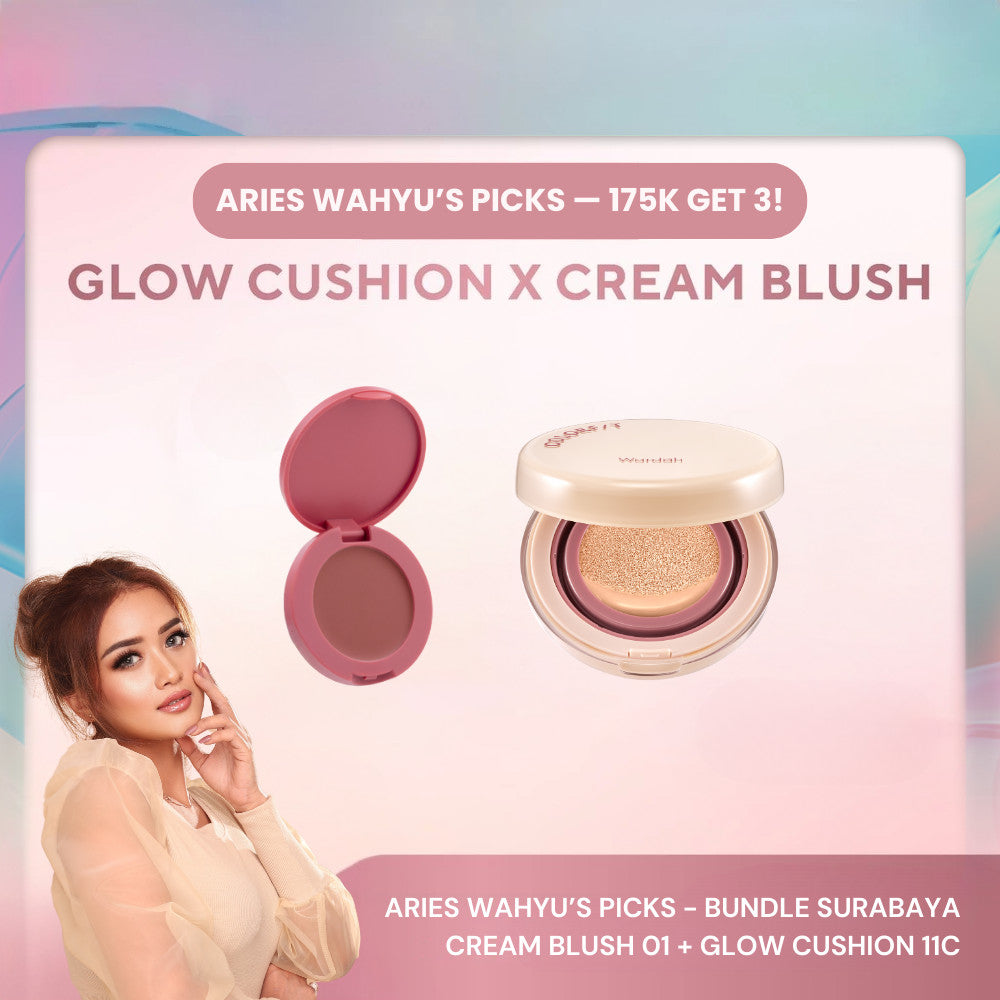 [ARIES WAHYU'S PICKS - SPECIAL BUNDLE SURABAYA] WARDAH 175K GET 3! Colorfit Perfect Glow Cushion + Colorfit Cream Blush FREE Colorfit Last All Day Makeup - Tahan Lama dengan Bedak