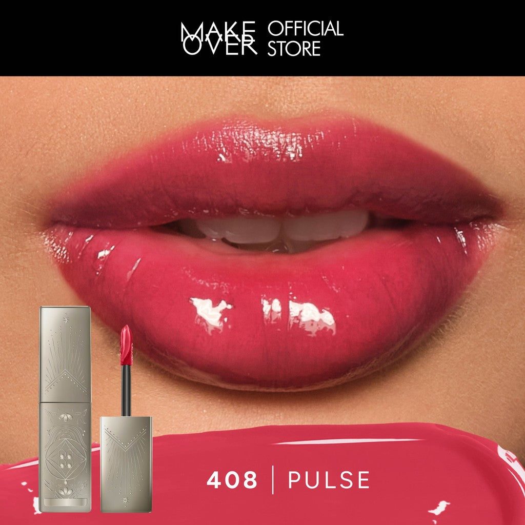 [SPECIAL 11.11] MAKE OVER Glassy Lip Lacquer X Hian Tjen - Lip Gloss LipTint Lipcream Lip Cream Lipstick Lipstik Make Up Pigmented BEST SELLER Long Lasting Somethin Time Less w Maybe Euphoria
