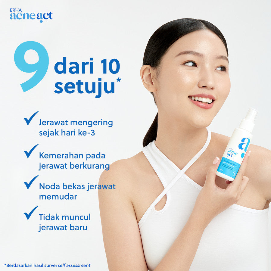 ERHA Twin Flame ERHA AcneAct BHA & Niacinamide Acne Body Spray 100 ml - Bundle Perawatan Jerawat Tubuh