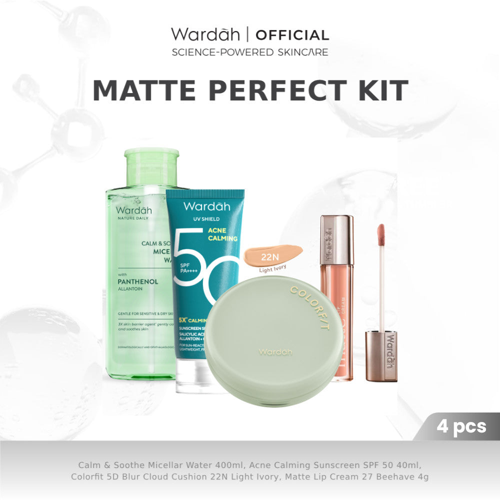 Wardah Paket Best Seller Skincare dan Make Up - Barrier Boost Kit, Radiance Set, Lustrous Glow, Youth Renewal Set, Matte Perfect Kit, Radiant Touch Up