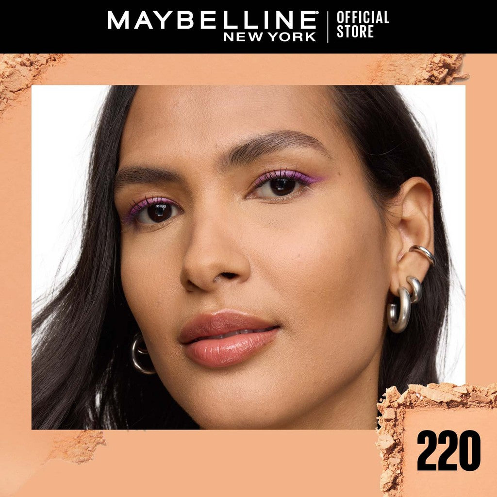 [BARU!] MAYBELLINE OFFICIAL Superstay Flex Powder 30H Longwear Powder Foundation Two-Way Cake Oil Control Transferproof Waterproof Full Coverage Setting Matte Makeup