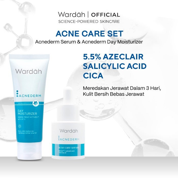 WARDAH Perfect Set Moisturizer + Serum For Perfect Result (Symradiance, Peeling, Brightening, Dark Spot Eliminator, Barrier Repair, Youthful Skin, Acne Care, Glowing) - Skincare