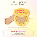 Emina Daily Matte Cushion 15g - Cushion Healthy Matte Oil Control Lasting 8 Jam, Anti Kering