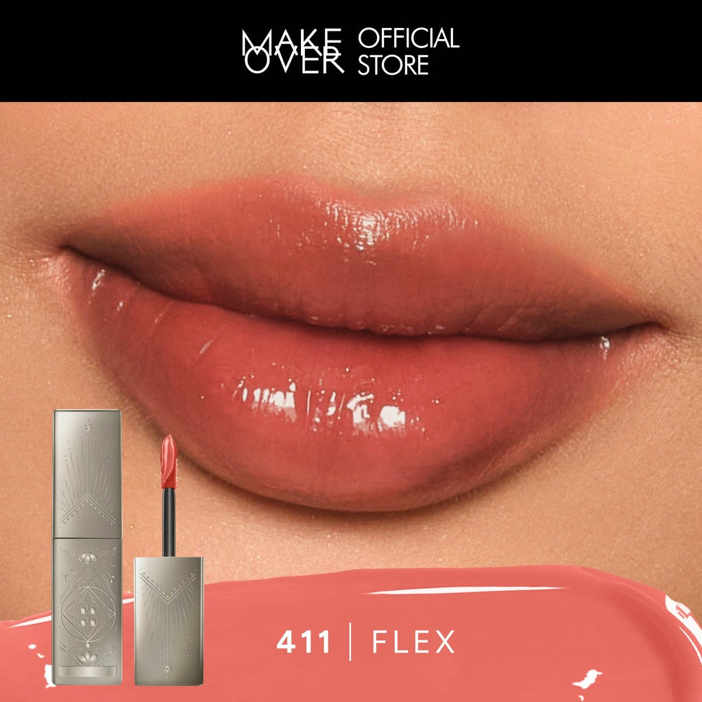 [SPECIAL 11.11] MAKE OVER Glassy Lip Lacquer X Hian Tjen - Lip Gloss LipTint Lipcream Lip Cream Lipstick Lipstik Make Up Pigmented BEST SELLER Long Lasting Somethin Time Less w Maybe Euphoria