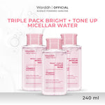 [TRIPLE PACK] WARDAH Micellar Water 240 ml (Perfect Bright, Nature Daily, Lightening Oil, Acnederm) - Pembersih Make Up Waterproof - Pembersih Wajah - Skincare