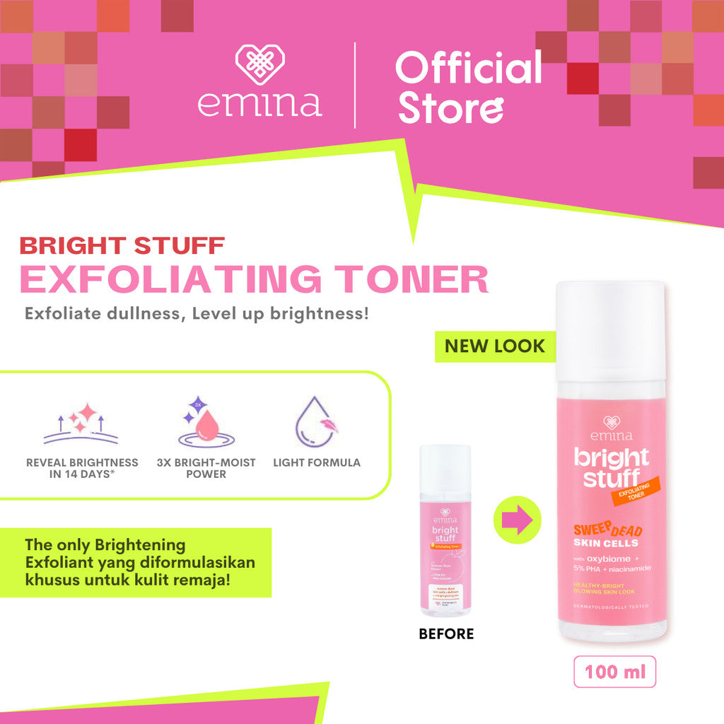 NEW! Emina Bright Stuff Exfoliating Toner 100  ml