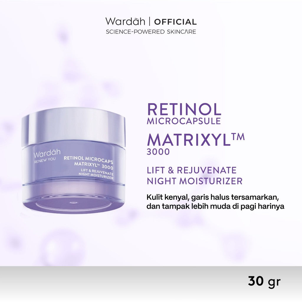 WARDAH Renew You Paket Lengkap Full Regime (Serum, Night Cream, Essence Toner, Day Cream, Facial Wash, Moisturizer) - Skincare