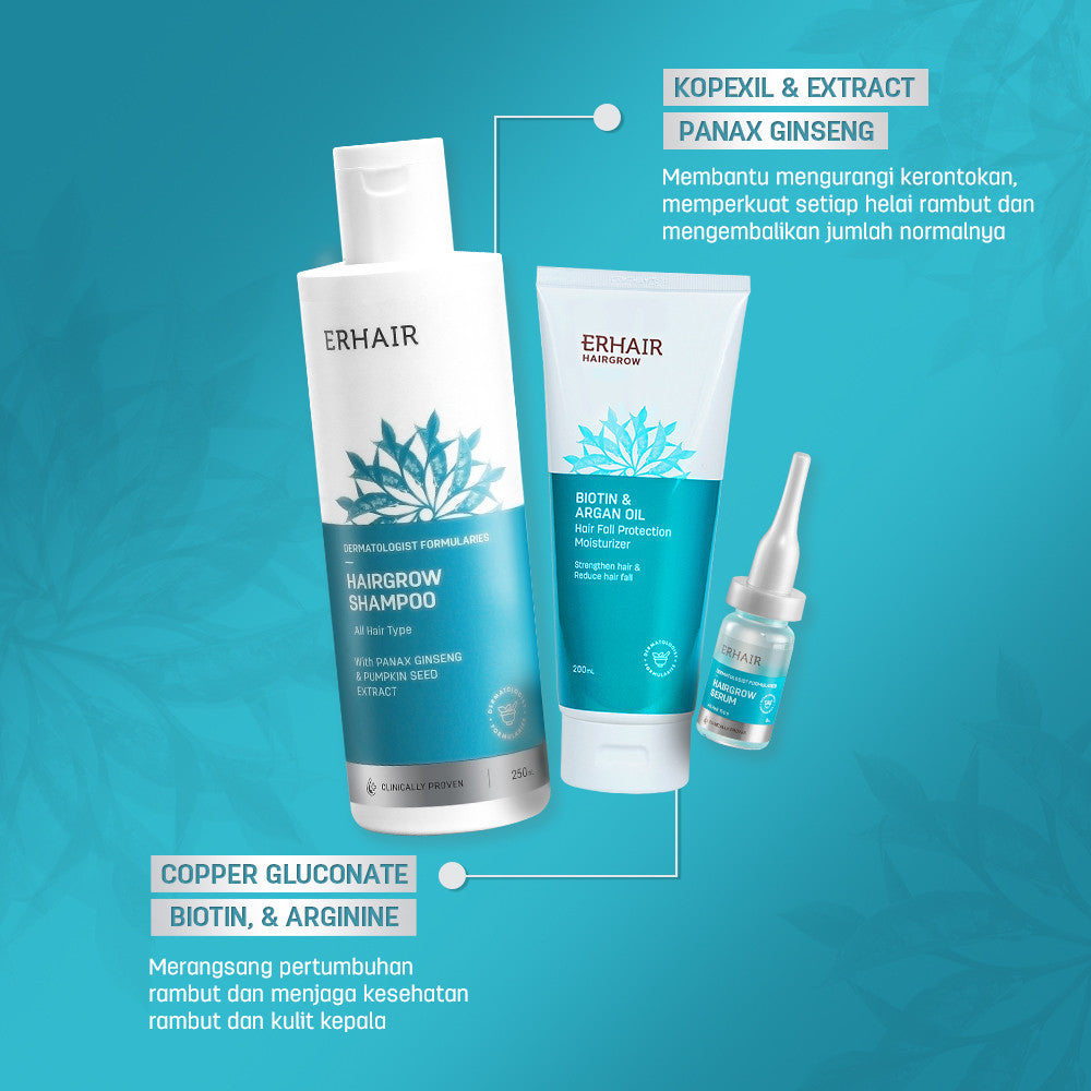 ERHAIR HairGrow Complete, Bundle Tumbuh Terus Anak Rambutnya No #1 Rekomendasi Dermatolog Indonesia