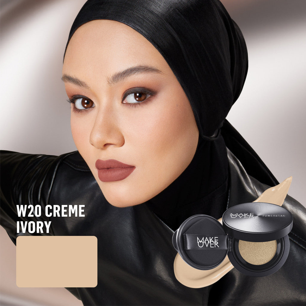 [SPECIAL 11.11] NEW! MAKE OVER Powerstay Sync Matte Cushion - Smart AI Matte Cushion High Coverage Zero Oxidation Oil Control Foundation Compact Makeup Concealer Skin Tint long lasting time less stain with euphoria