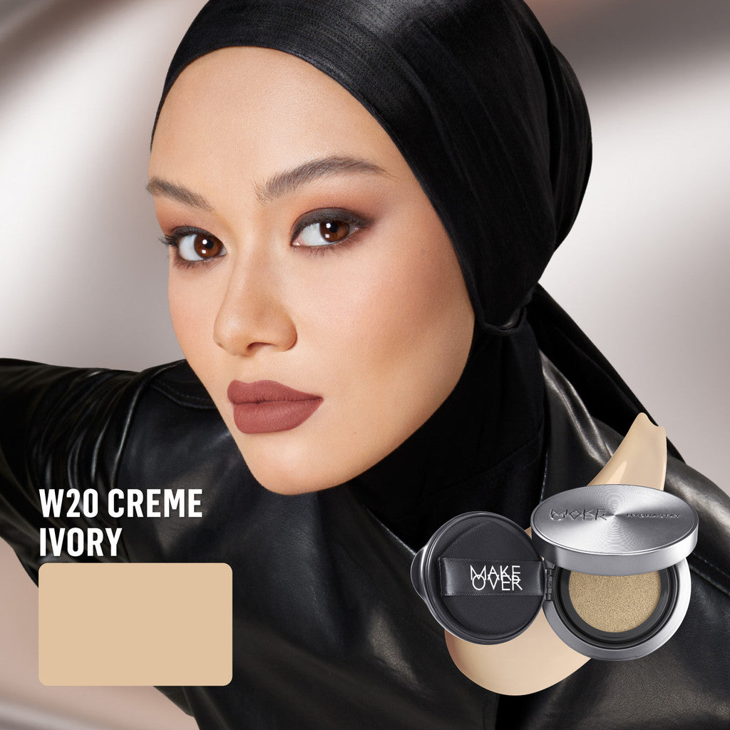 [TINTINTINWIN'S PICKS] NEW! MAKE OVER Hydrastay Prismatic Glass Cushion - Glow Cushion Plumpy Tahan Cuaca Panas Lembab Anti Crack Smudgeproof Tidak Cakey Tidak Crease High Coverage Tahan Banting Radiant Foundation Compact Makeup Concealer