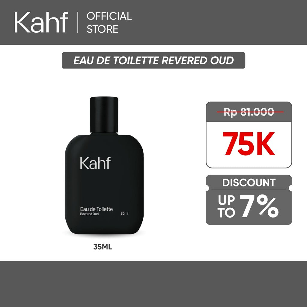 Kahf Revered Oud Eau De Toilette 35 ml Long-Lasting Fragrance (EDT) - Perfume Scent Inspired by Nature (Oud and Amber Scent)  - Wangi Tahan Lama - Masculine Scent 香水
