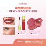 [BUNDLE] WARDAH Warm Spring: Dewy Blushy Look! Moist Dew Tint +  Colorfit Cream Blush - Liptint with Oatmilk dan Pentavitin  - Bibir Lembab Glossy - High Coverage dan Tahan Seharian Hingga 24 Jam - Formula Ringan & Creamy- Makeup