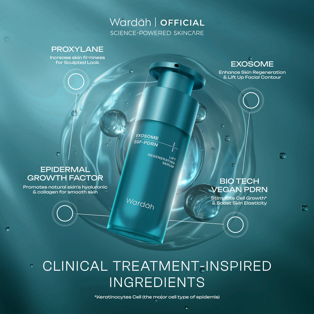 [TASYA FARASYA APPROVED!] Wardah EXOSOME + PDRN Lift Regenerating Serum (Clinic Treatment Serum dengan Salmon DNA & Hifu Result, Glowing, Plumpy, Collagen Serum) - Skincare
