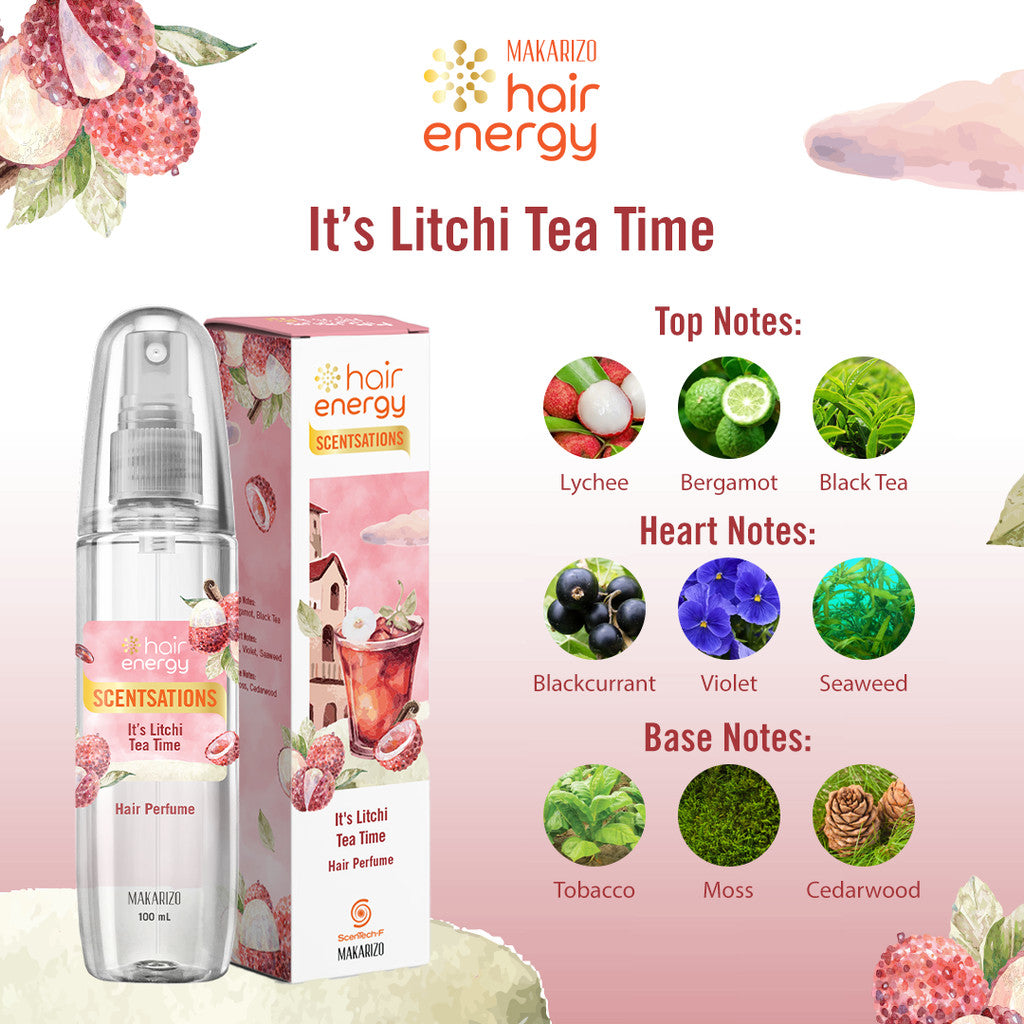 Makarizo Hair Energy Scentsations Hair Fragrance It's Litchi Tea Time 100 mL